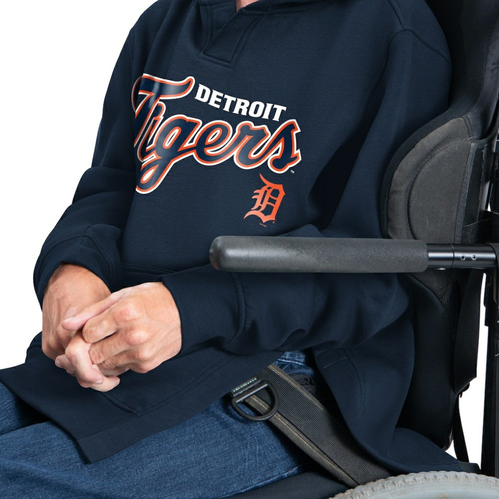 Detroit Tigers G-III Sports by Carl Banks Adaptive Lockup Fleece Hoodie - Navy - MLB on Sale