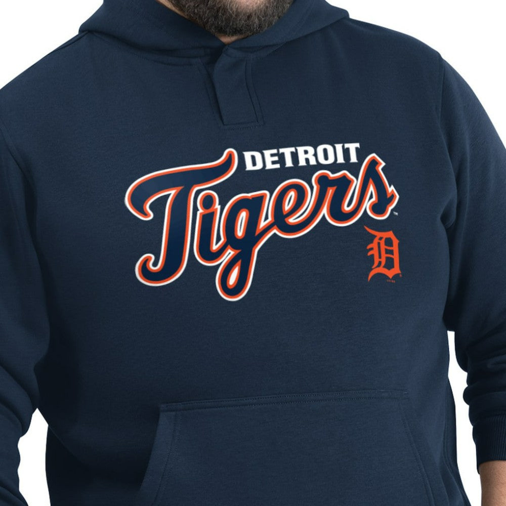 Detroit Tigers G-III Sports by Carl Banks Adaptive Lockup Fleece Hoodie - Navy - MLB on Sale