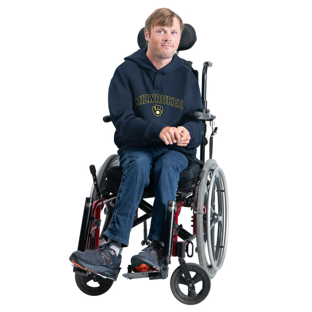 Milwaukee Brewers G-III Sports by Carl Banks Adaptive Lockup Fleece Hoodie - Navy - MLB on Sale