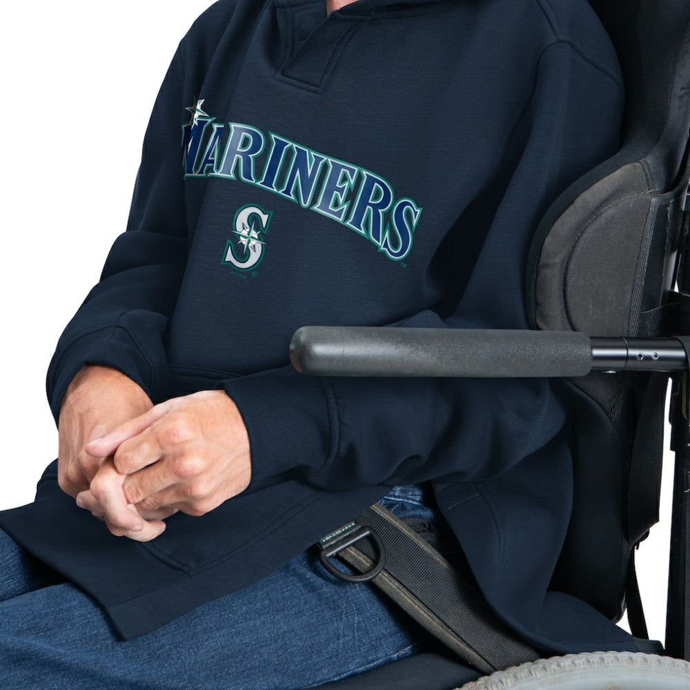 Seattle Mariners G-III Sports by Carl Banks Adaptive Lockup Fleece Hoodie - Navy - MLB Lifestyle