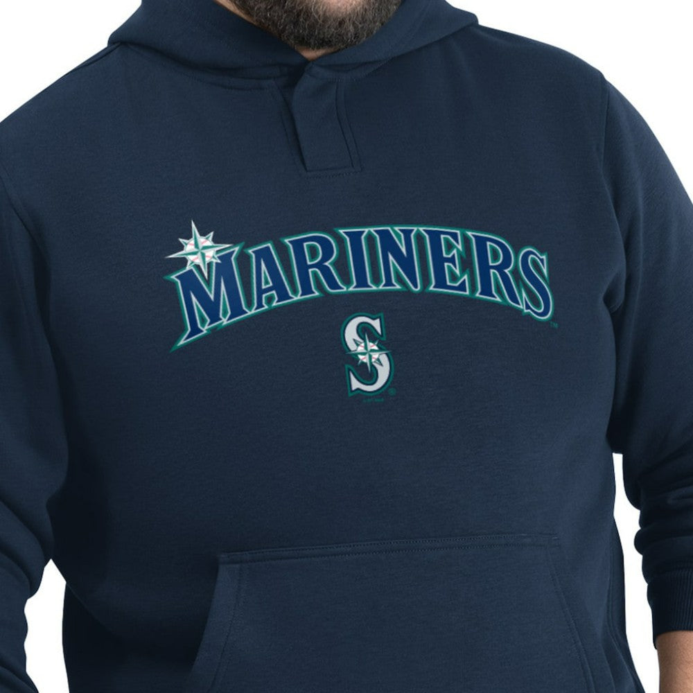 Seattle Mariners G-III Sports by Carl Banks Adaptive Lockup Fleece Hoodie - Navy - MLB Lifestyle