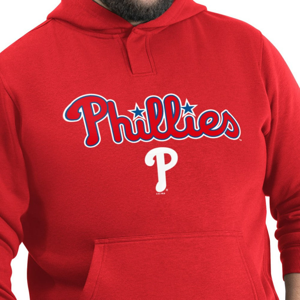 Philadelphia Phillies G-III Sports by Carl Banks Adaptive Lockup Fleece Hoodie - Red - MLB Lifestyle