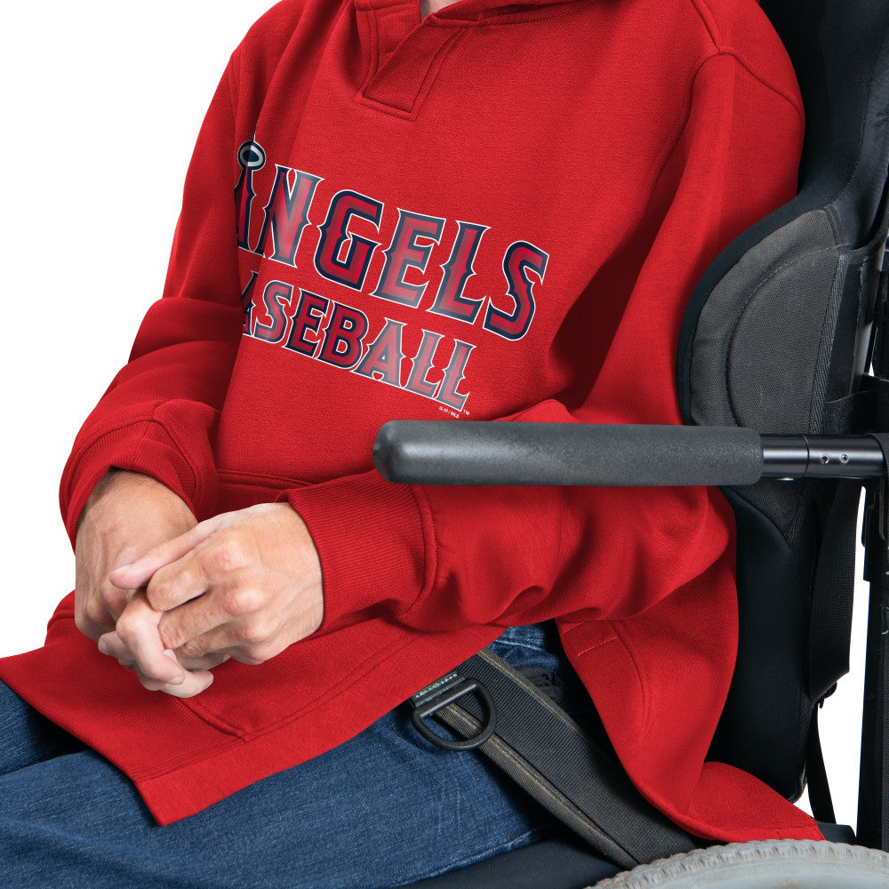 Los Angeles Angels G-III Sports by Carl Banks Adaptive Lockup Fleece Hoodie - Red - MLB Sale
