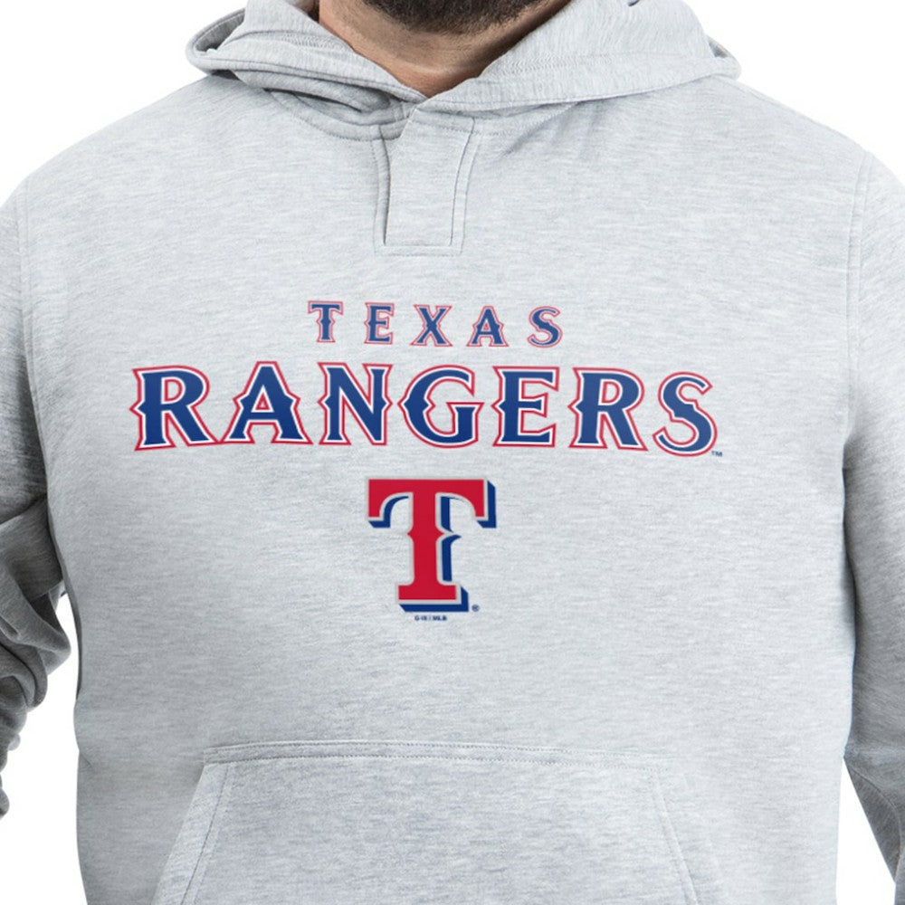 Texas Rangers G-III Sports by Carl Banks Adaptive Lockup Fleece Hoodie - Gray - MLB on Sale