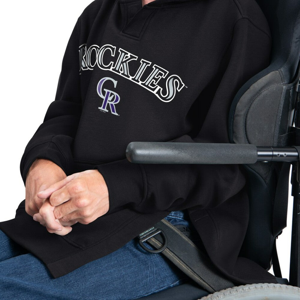 Colorado Rockies G-III Sports by Carl Banks Adaptive Lockup Fleece Hoodie - Black - MLB Lifestyle