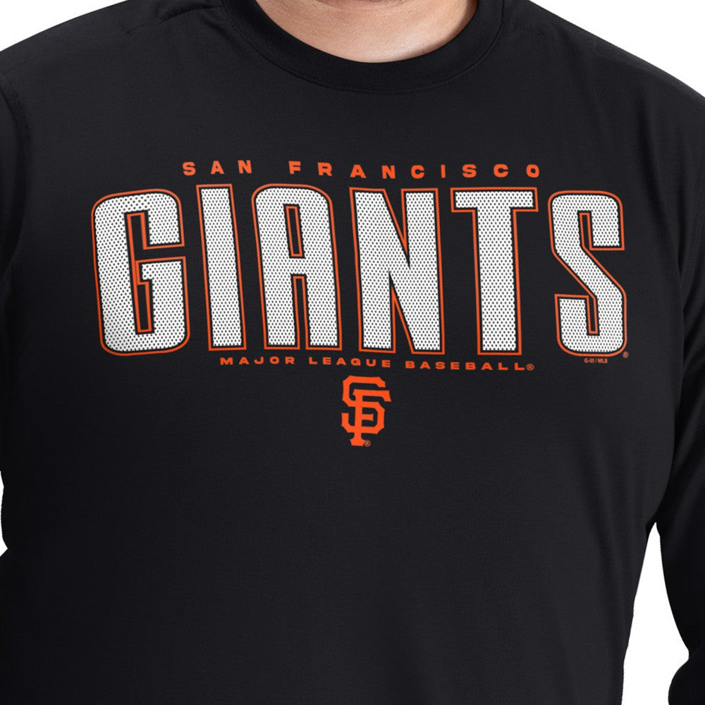 San Francisco Giants G-III Sports by Carl Banks Adaptive Long Sleeve T-Shirt - Black - MLB Lifestyle