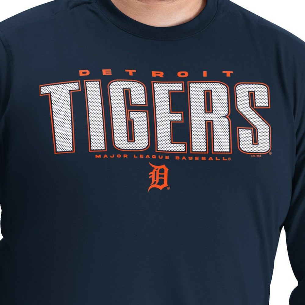 Detroit Tigers G-III Sports by Carl Banks Adaptive Long Sleeve T-Shirt - Navy - MLB on Sale