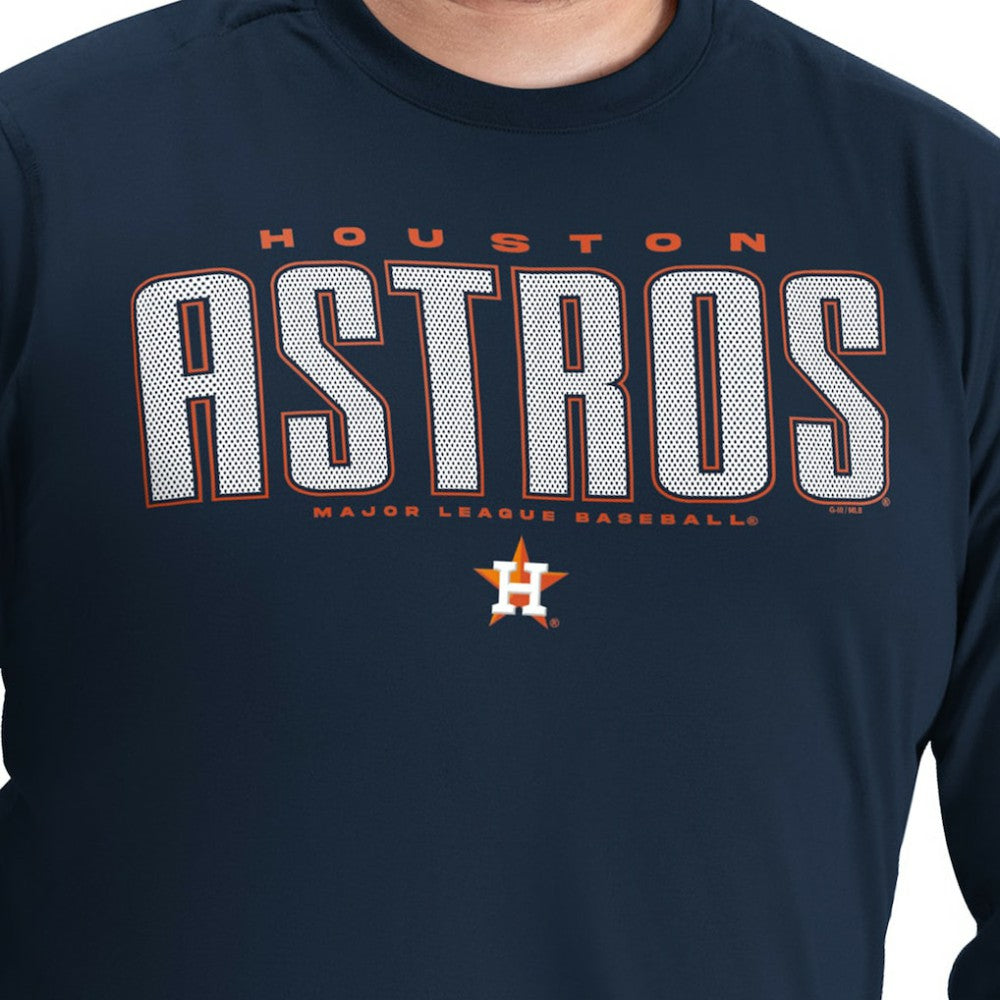 Houston Astros G-III Sports by Carl Banks Adaptive Long Sleeve T-Shirt - Navy - MLB Lifestyle