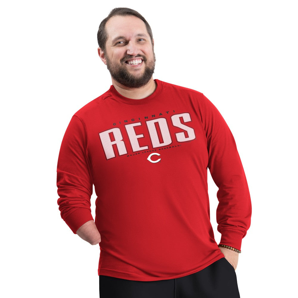 Cincinnati Reds G-III Sports by Carl Banks Adaptive Long Sleeve T-Shirt - Red - MLB Discount