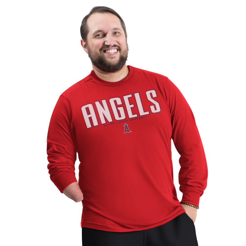 Los Angeles Angels G-III Sports by Carl Banks Adaptive Long Sleeve T-Shirt - Red - MLB on Sale