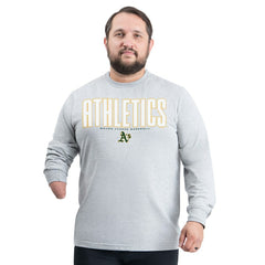 Athletics G-III Sports by Carl Banks Adaptive Long Sleeve T-Shirt - Gray - MLB Sale