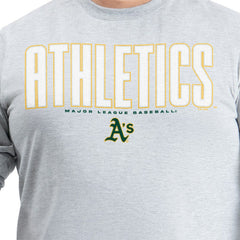 Athletics G-III Sports by Carl Banks Adaptive Long Sleeve T-Shirt - Gray - MLB Sale