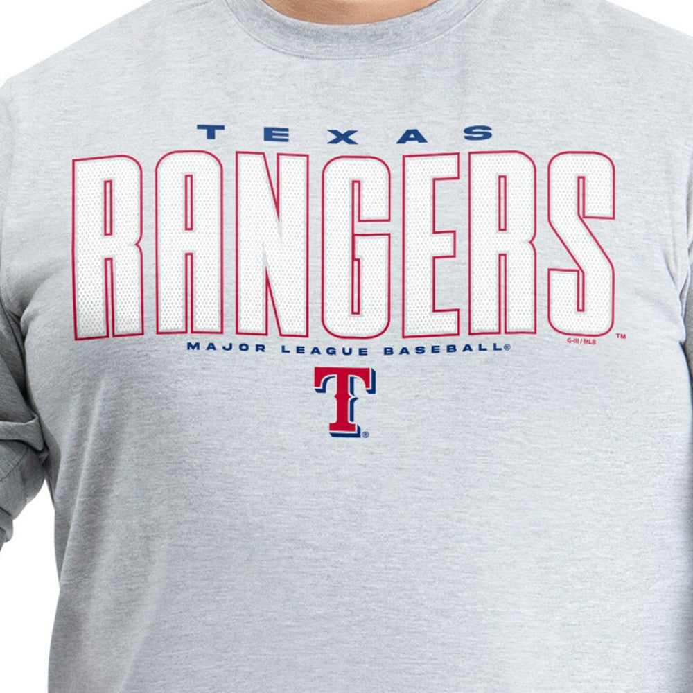 Texas Rangers G-III Sports by Carl Banks Adaptive Long Sleeve T-Shirt - Gray - MLB on Sale