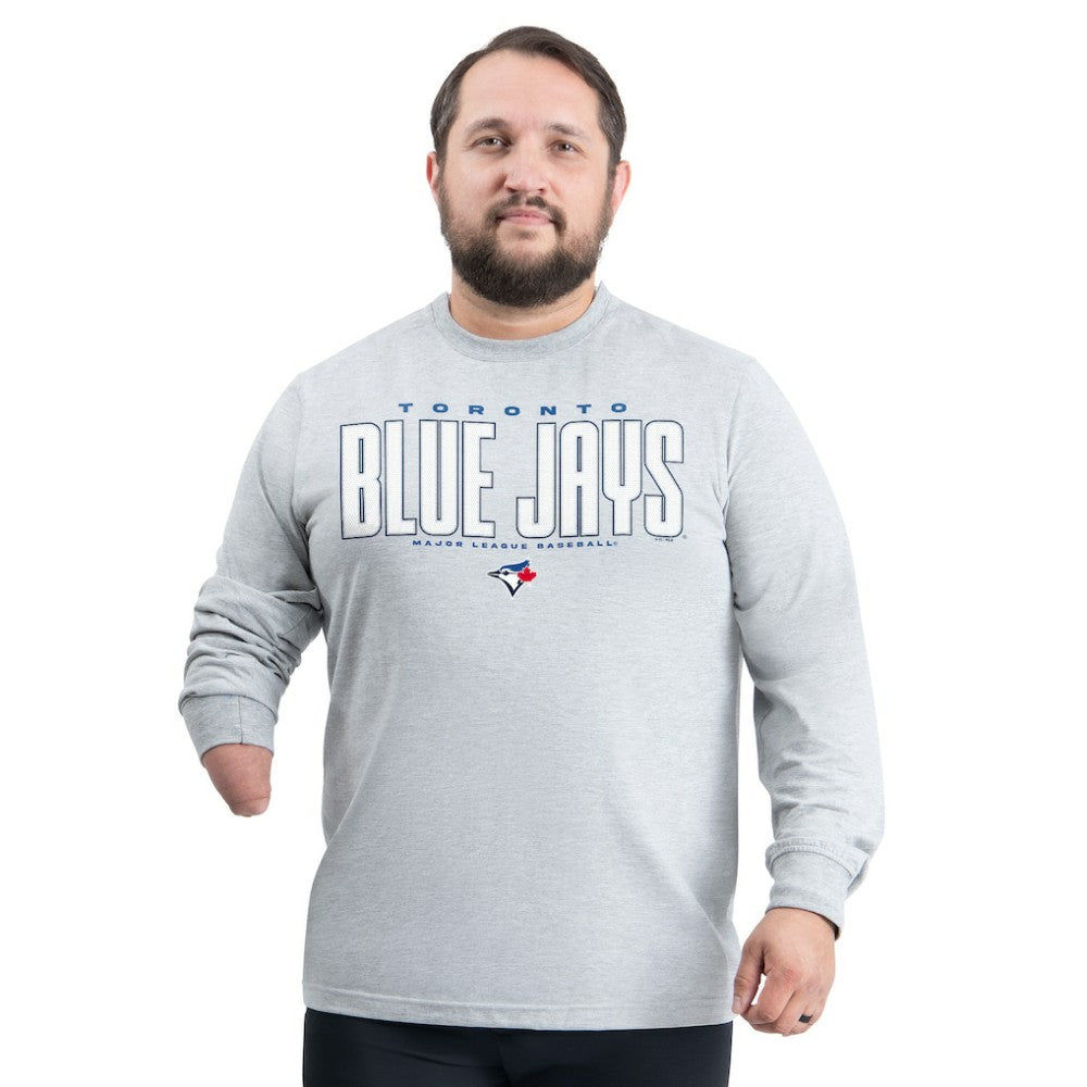Toronto Blue Jays G-III Sports by Carl Banks Adaptive Long Sleeve T-Shirt - Gray - MLB Lifestyle