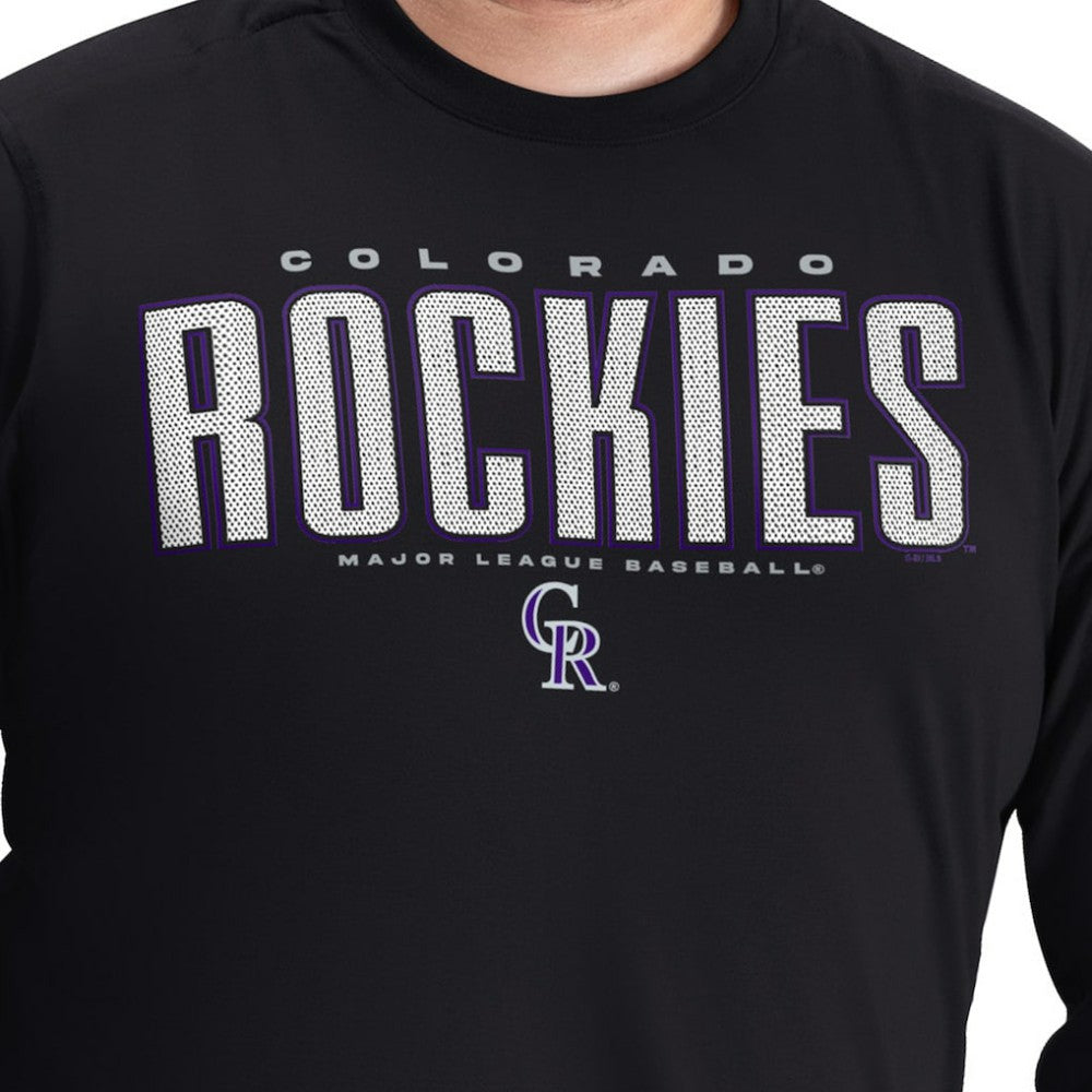 Colorado Rockies G-III Sports by Carl Banks Adaptive Long Sleeve T-Shirt - Black - MLB Discount