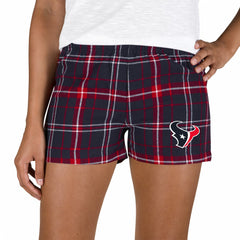Houston Texans Concepts Sport Women's Ultimate Flannel Shorts Navy/Red