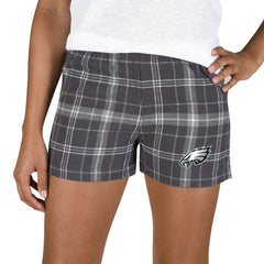 Philadelphia Eagles Concepts Sport Women's Ultimate Flannel Shorts Charcoal/Gray