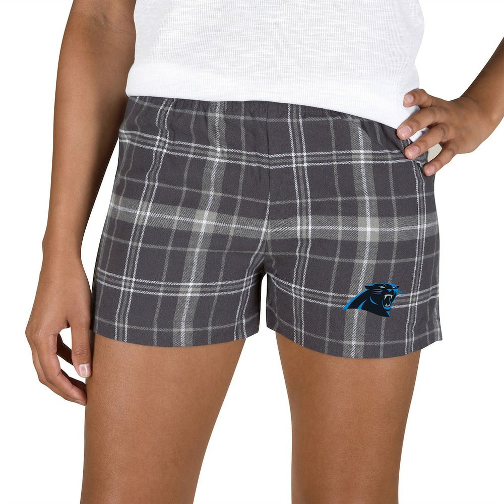 Carolina Panthers Concepts Sport Women's Ultimate Flannel Shorts Charcoal/Gray