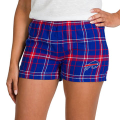 Buffalo Bills Concepts Sport Women's Ultimate Flannel Shorts Royal/Red