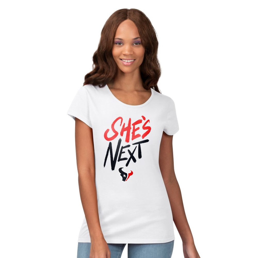 Houston Texans G-III 4Her by Carl Banks Women's She's Next Endzone T-Shirt White