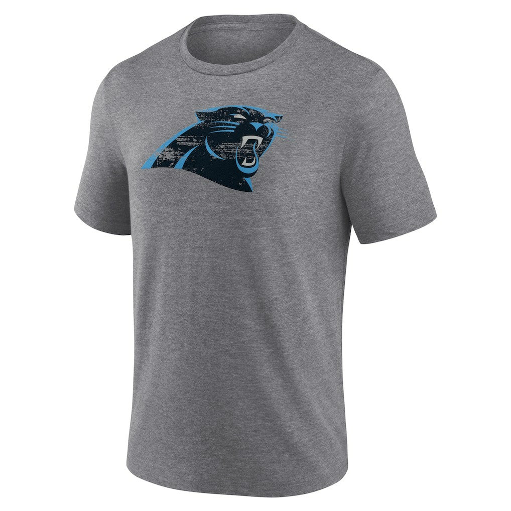 Carolina Panthers Heritage Custom Name & Number Tri-Blend T-Shirt Gray