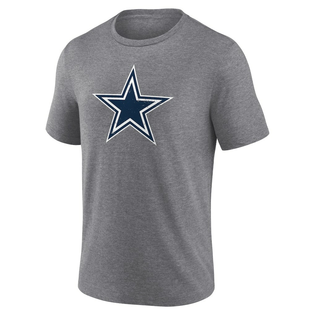 Dallas Cowboys Heritage Custom Name & Number Tri-Blend T-Shirt Gray