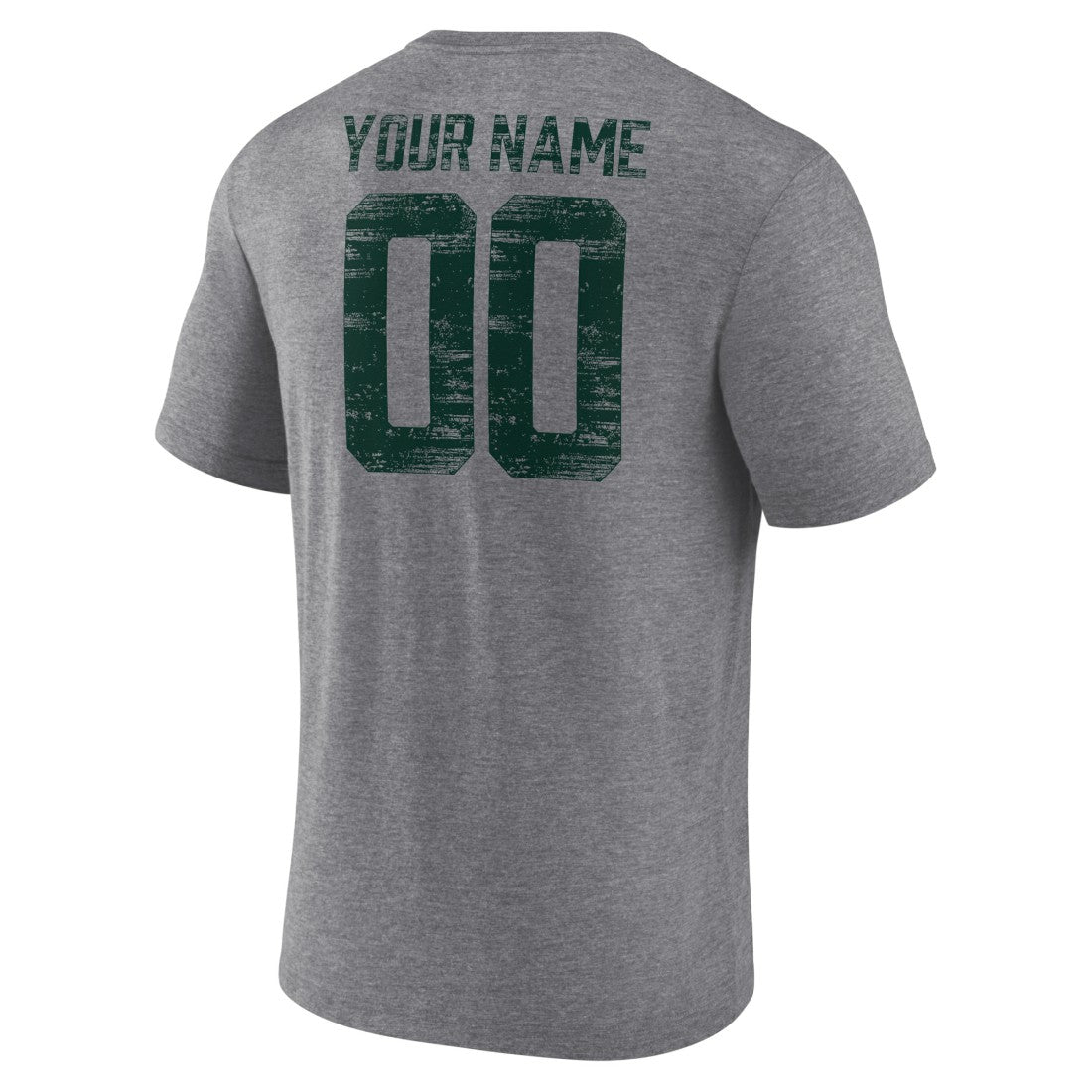 Green Bay Packers Heritage Custom Name & Number Tri-Blend T-Shirt Gray