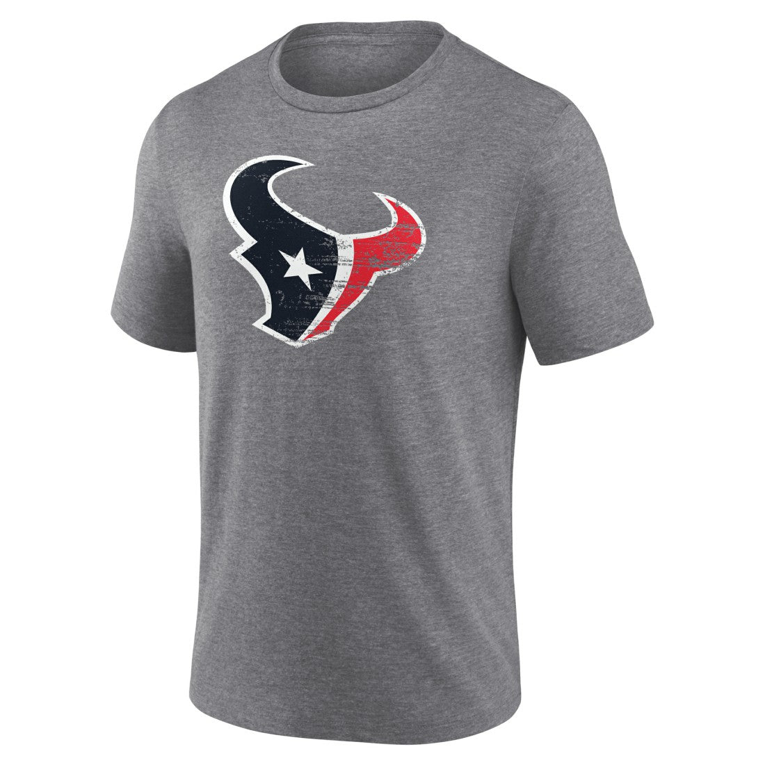 Houston Texans Heritage Custom Name & Number Tri-Blend T-Shirt Gray