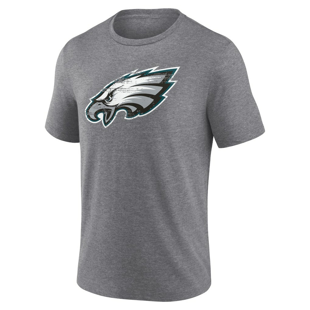 Philadelphia Eagles Heritage Custom Name & Number Tri-Blend T-Shirt Gray