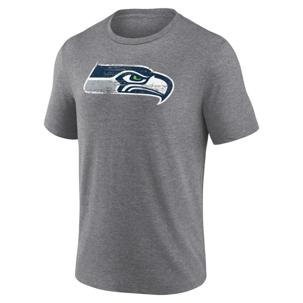 Seattle Seahawks Heritage Custom Name & Number Tri-Blend T-Shirt Gray