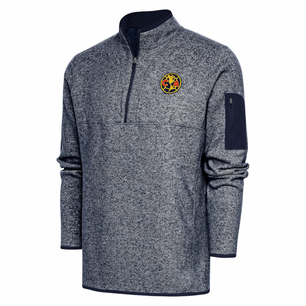 Club America Antigua Elevate Quarter-Zip Pullover Heather Navy