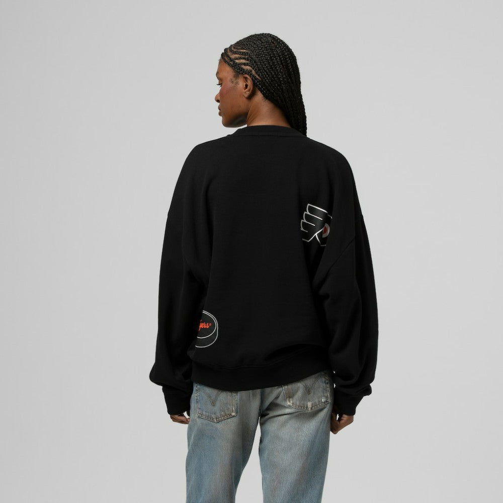 Philadelphia Flyers Mitchell & Ness Women's Vintage Crewneck Sweatshirt - Black - NHL 203398444