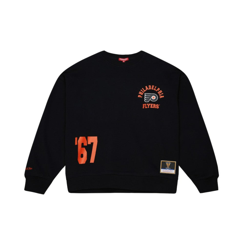 Philadelphia Flyers Mitchell & Ness Women's Vintage Crewneck Sweatshirt - Black - NHL 203398444