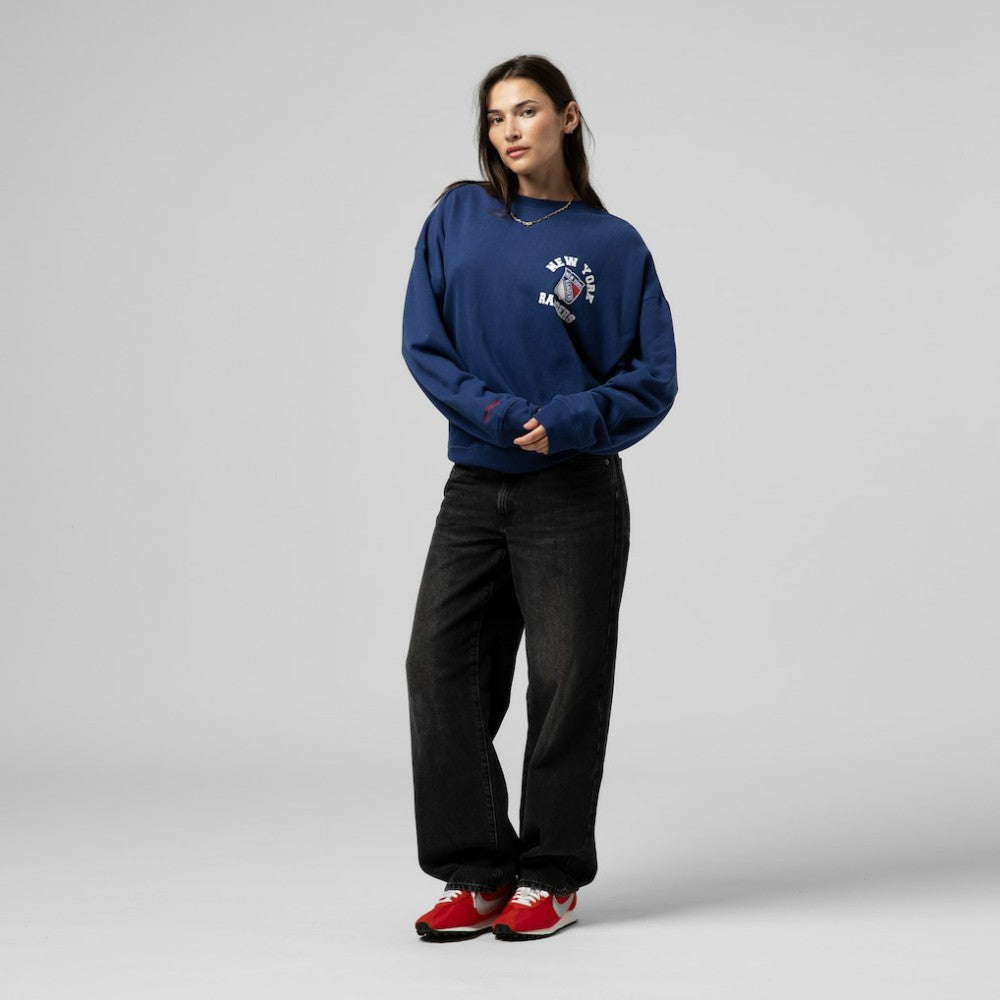 New York Rangers Mitchell & Ness Women's Vintage Crewneck Sweatshirt - Blue - NHL 203398445