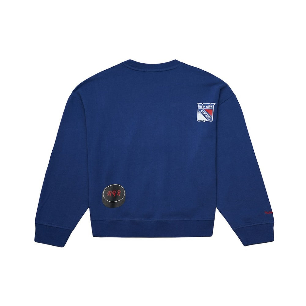 New York Rangers Mitchell & Ness Women's Vintage Crewneck Sweatshirt - Blue - NHL 203398445