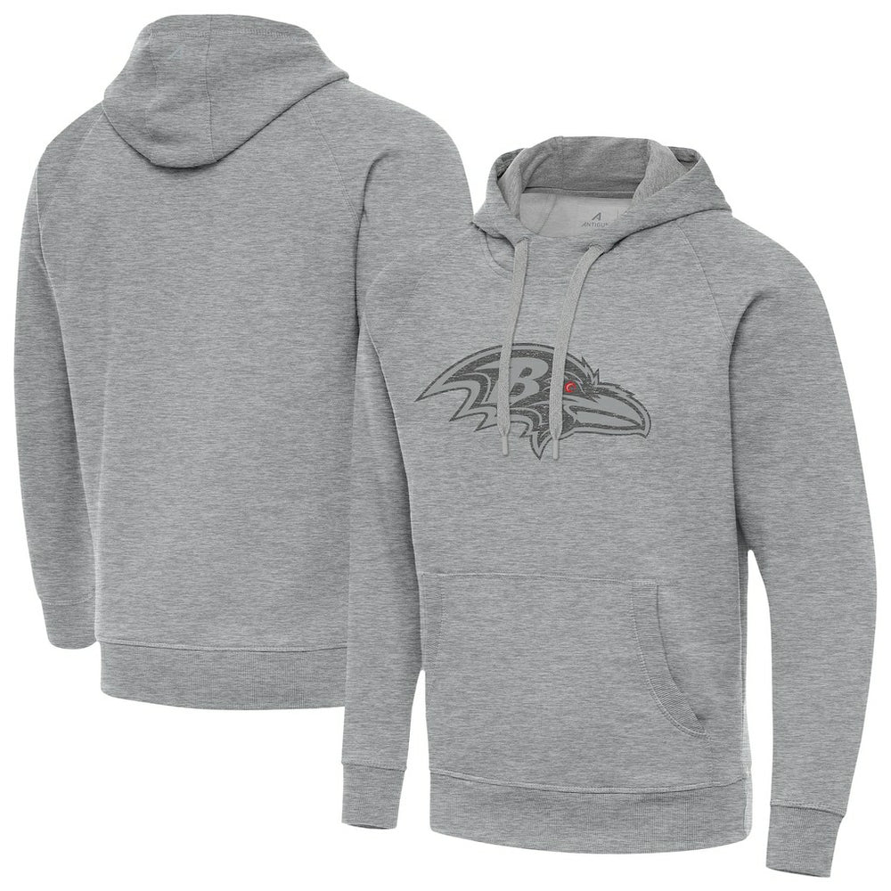 Baltimore Ravens Antigua Victory Hoodie Heather Gray