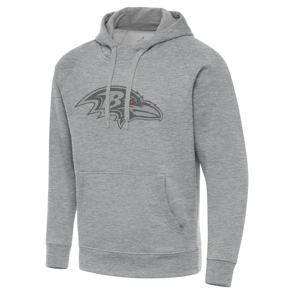 Baltimore Ravens Antigua Victory Hoodie Heather Gray