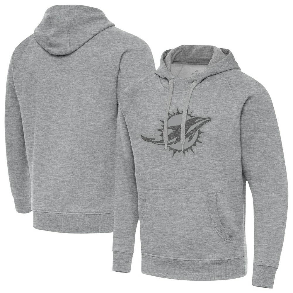 Miami Dolphins Antigua Victory Hoodie Heather Gray