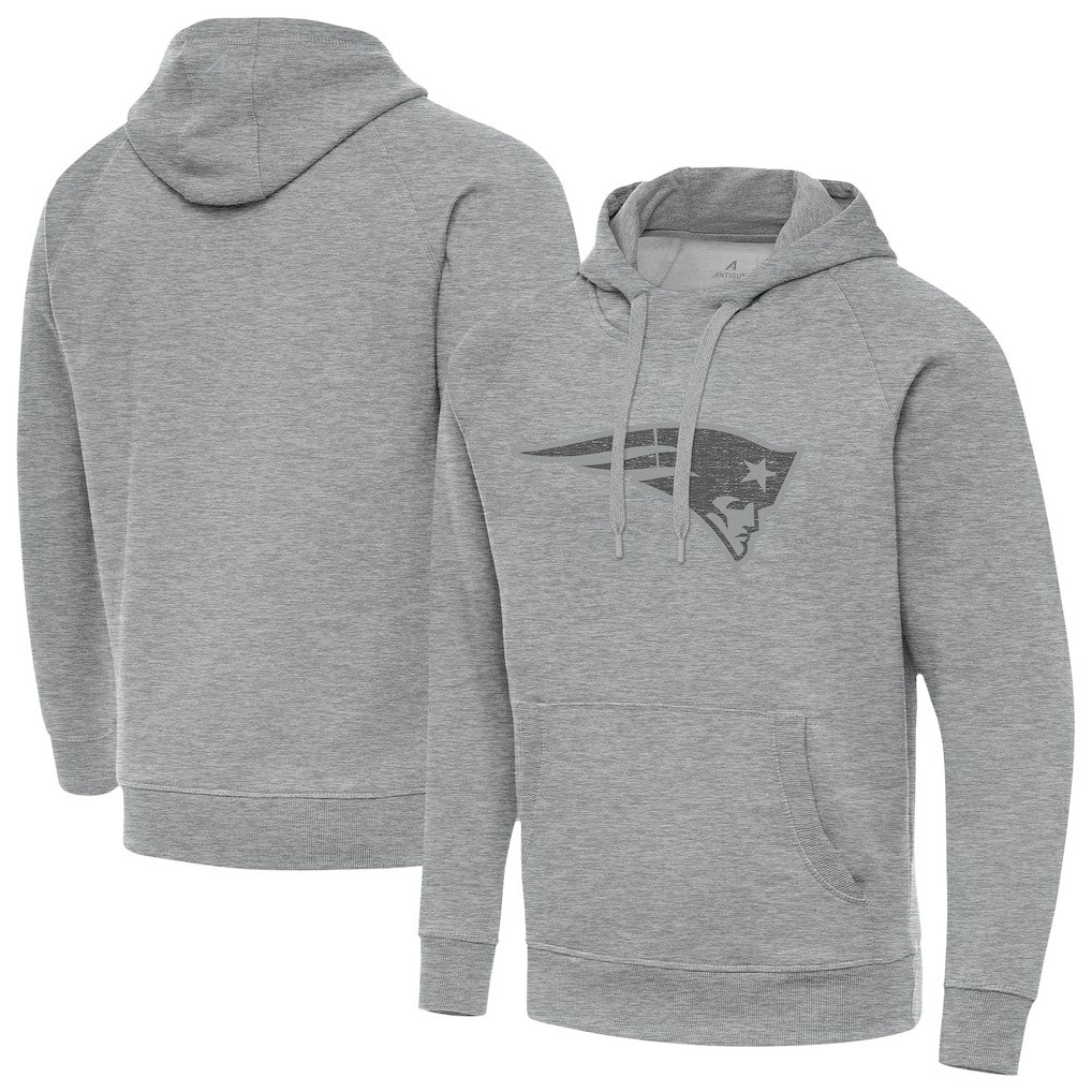 New England Patriots Antigua Victory Hoodie Heather Gray