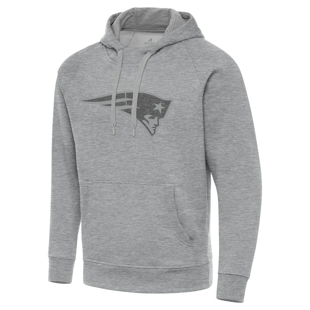 New England Patriots Antigua Victory Hoodie Heather Gray