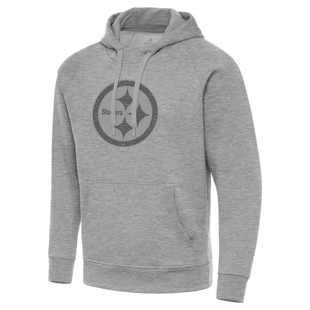 Pittsburgh Steelers Antigua Victory Hoodie Heather Gray