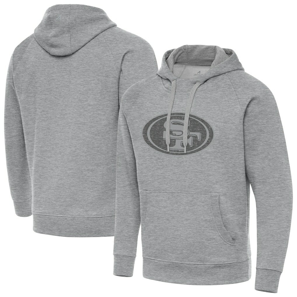 San Francisco 49ers Antigua Victory Hoodie Heather Gray