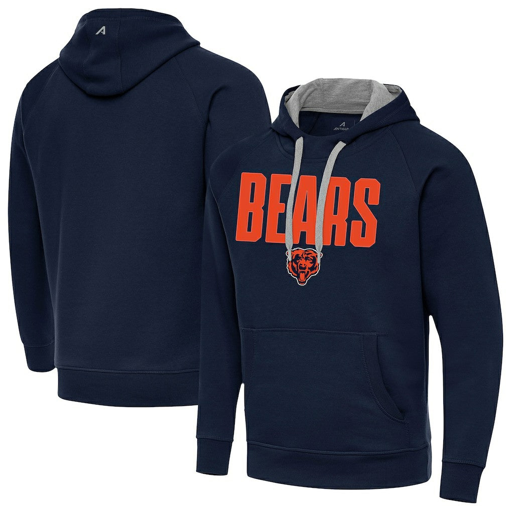 Chicago Bears Antigua Victory Hoodie Navy