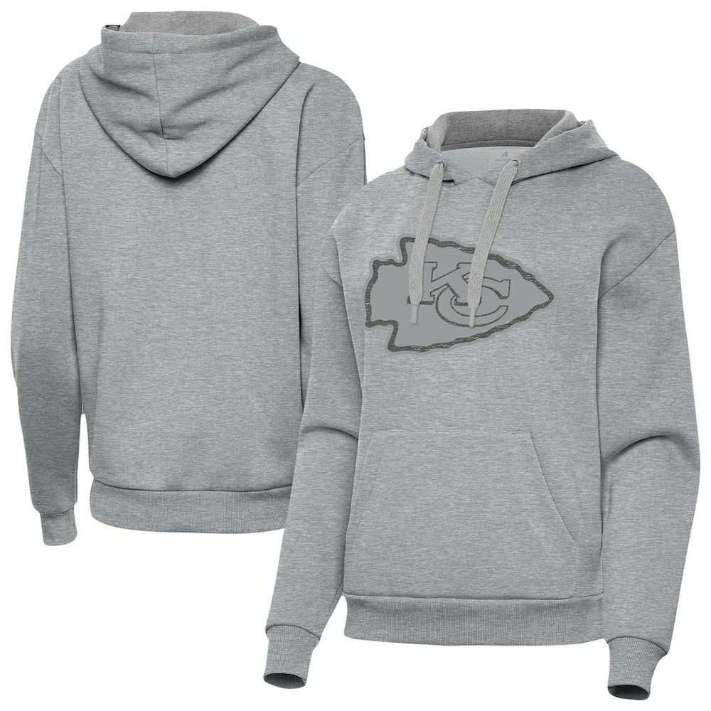 Kansas City Chiefs Antigua Women's Victory Hoodie Heather Gray