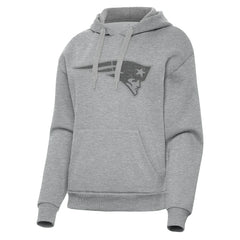 New England Patriots Antigua Women's Victory Hoodie Heather Gray