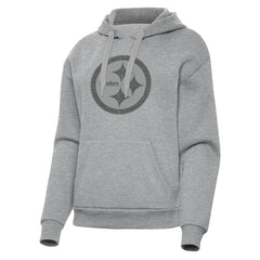 Pittsburgh Steelers Antigua Women's Victory Hoodie Heather Gray