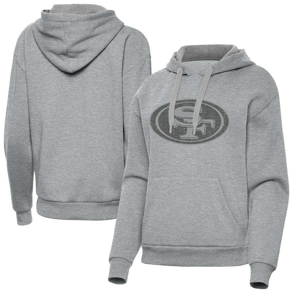 San Francisco 49ers Antigua Women's Victory Hoodie Heather Gray