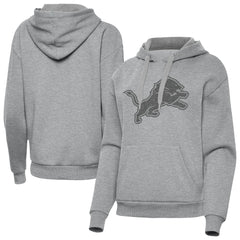 Detroit Lions Antigua Women's Victory Hoodie Heather Gray