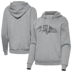 Baltimore Ravens Antigua Women's Victory Hoodie Heather Gray