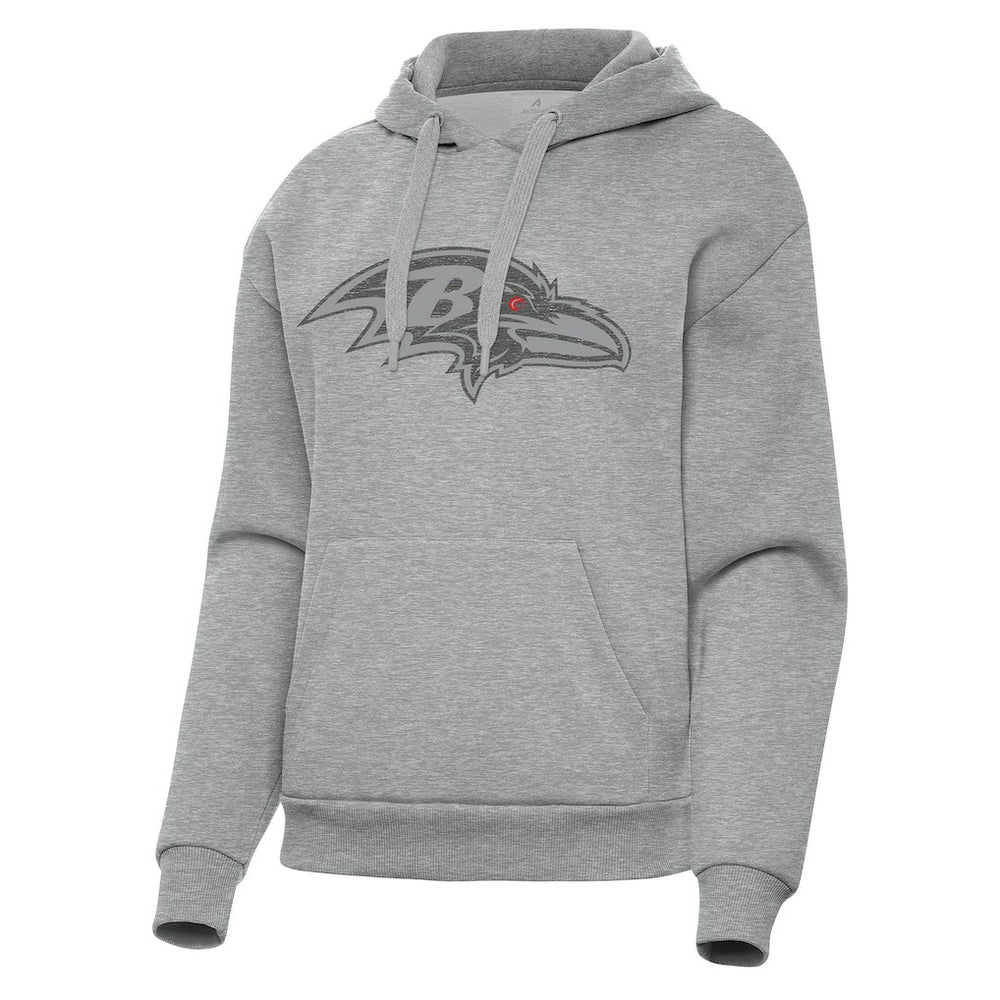 Baltimore Ravens Antigua Women's Victory Hoodie Heather Gray